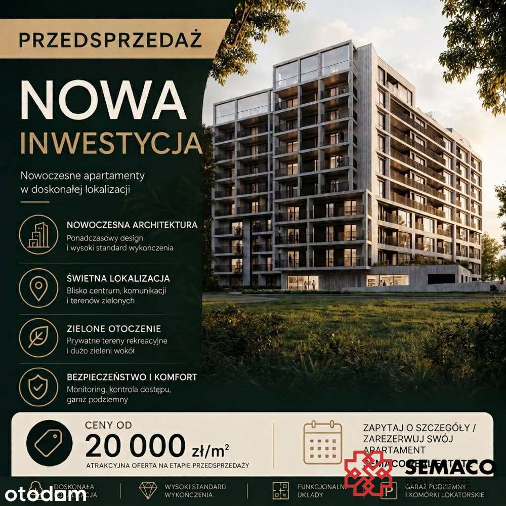 Przedsprzedaż, 3 pokoje, balkon, 54,8 m², 6 piętro