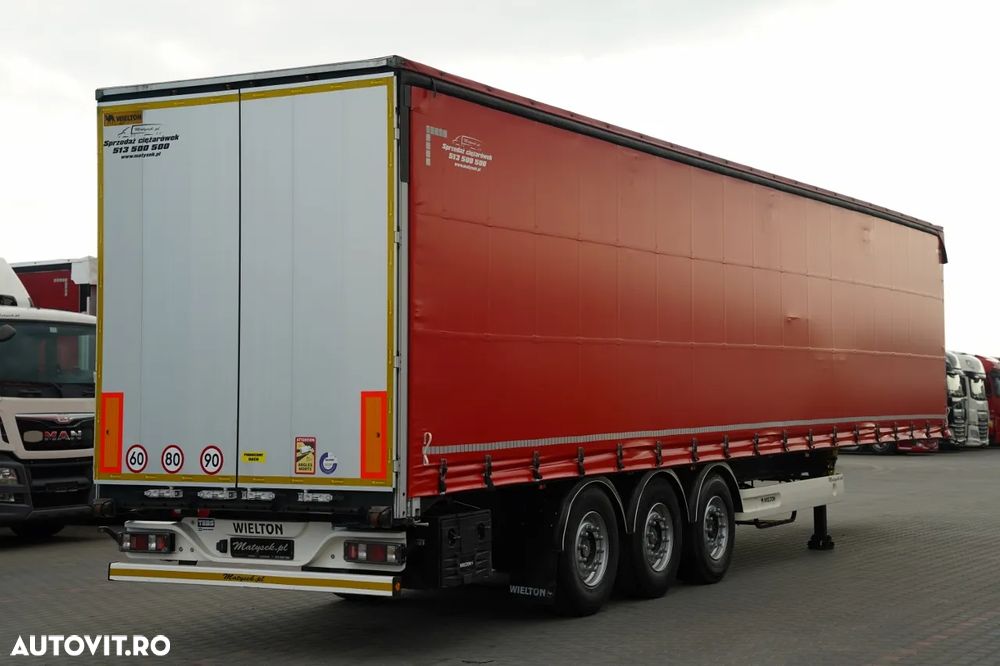 Wielton / CORTINĂ STANDARD / REMORCA DIN OȚEL - 9 M / AXĂ CULISANTĂ / ACOPERIȘ CULISANT / SAF / - 6
