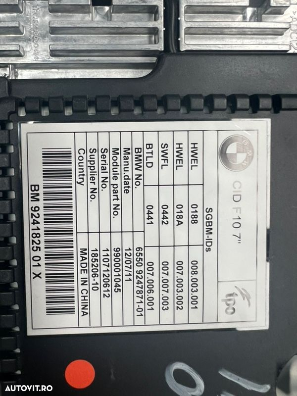 monitor navigatie mica cid bmw f10/f11 - 3