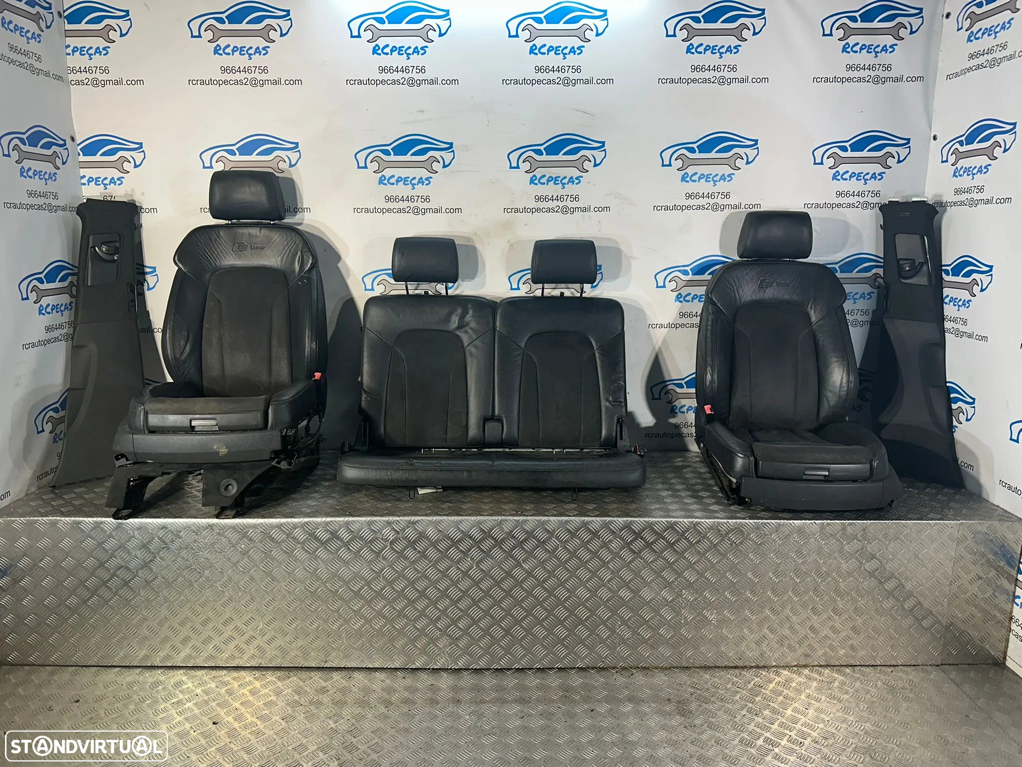 Conjunto Bancos Em Pele 7 Lugares Audi Q7 4L Airbag Elétricos Aquecidos 2004 - 2015 - 5