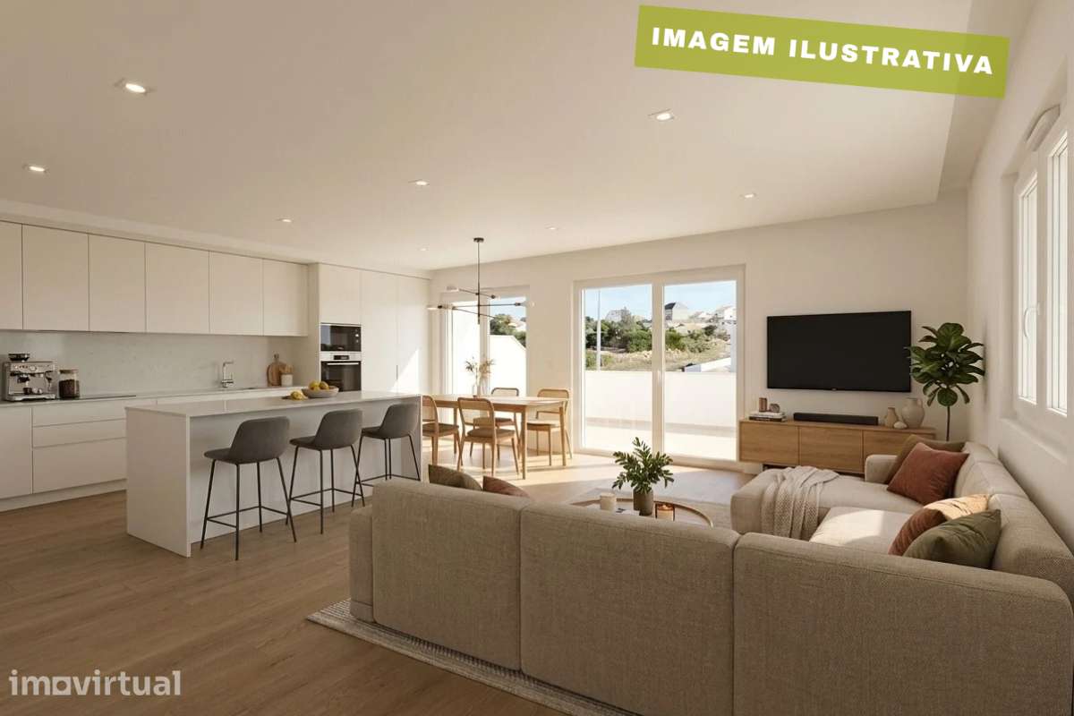 Apartamento T2 Novo com Terraço de 102 m² e Vista Mar na Ericeira - Grande imagem: 3/38