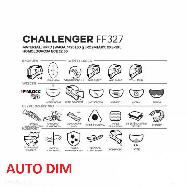 Kask LS2 FF327 CHALLENGER black - 3