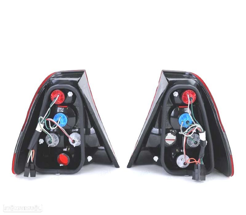 FAROLINS TRASEIROS BMW E46 COMPACT VERMELHO PRETO - 3