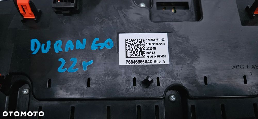 Dodge Durango III LIFT 2021-2025 Panel sterowania klimatyzacją Panel klimy AC Sterowanie nawiewem Grzane fotele kierownica P68465668AC - 8