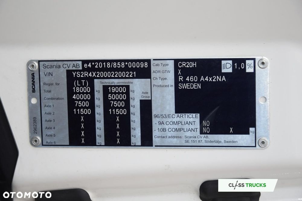 Scania R460 CR20H  Adaptive Cruise Control ADAS Package - 17
