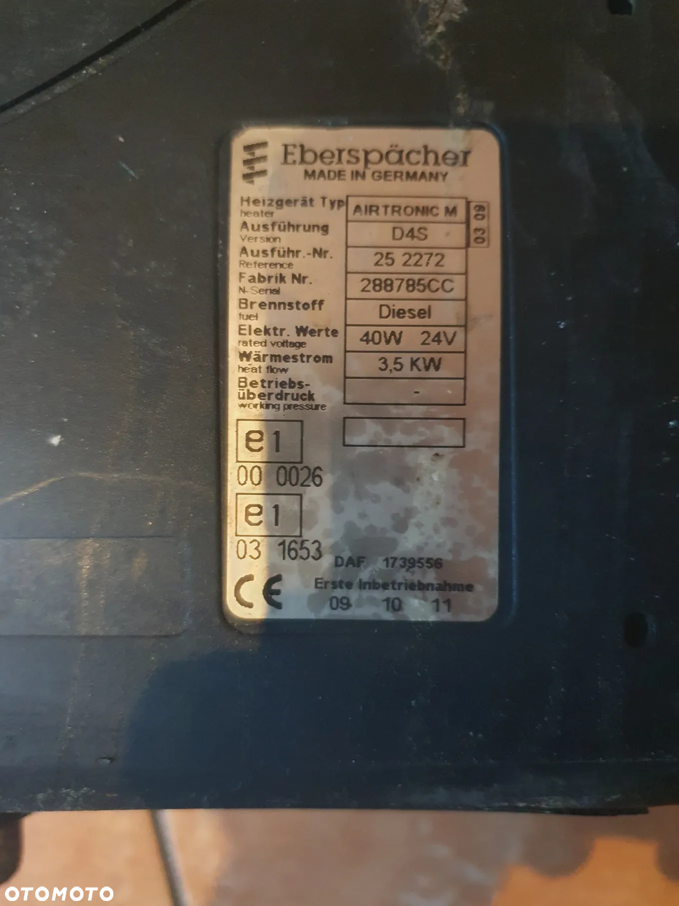 Ogrzewanie postojowe Airtronic M D4S Eberspächer 3,5KW - 5