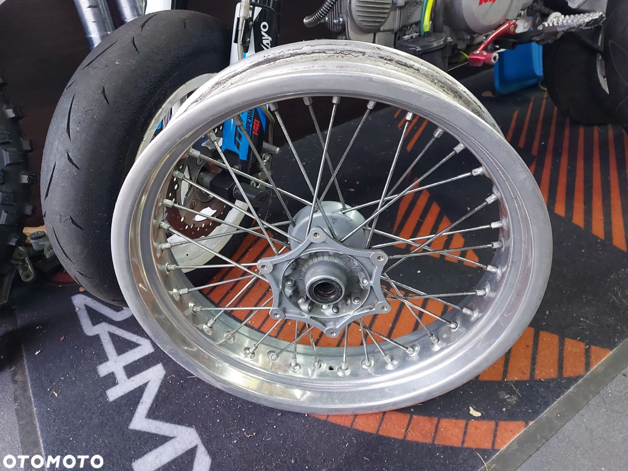 KTM EXC SX SXF LC4 SUPERMOTO FELGA KOŁO PRZÓD OŚ 20mm PIASTA - 1