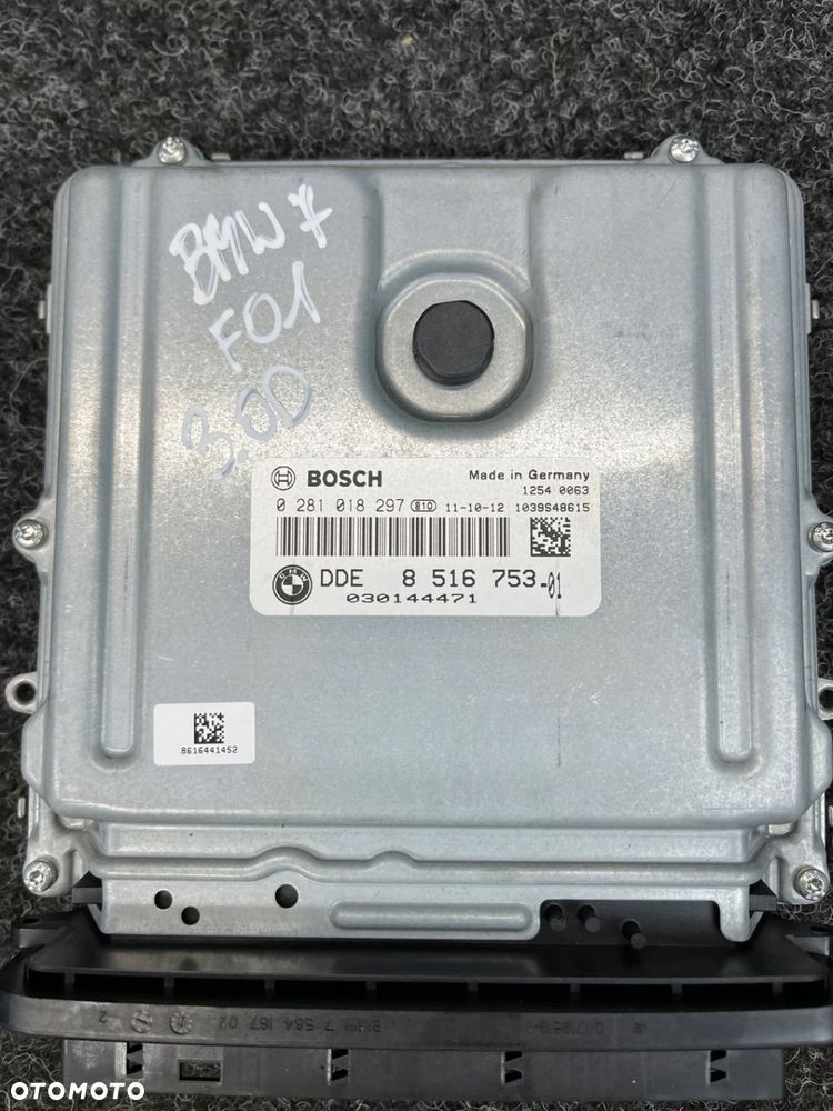 bmw f01 zestaw startowy sterownik komputer silnika 8516753 0281018297 - 2