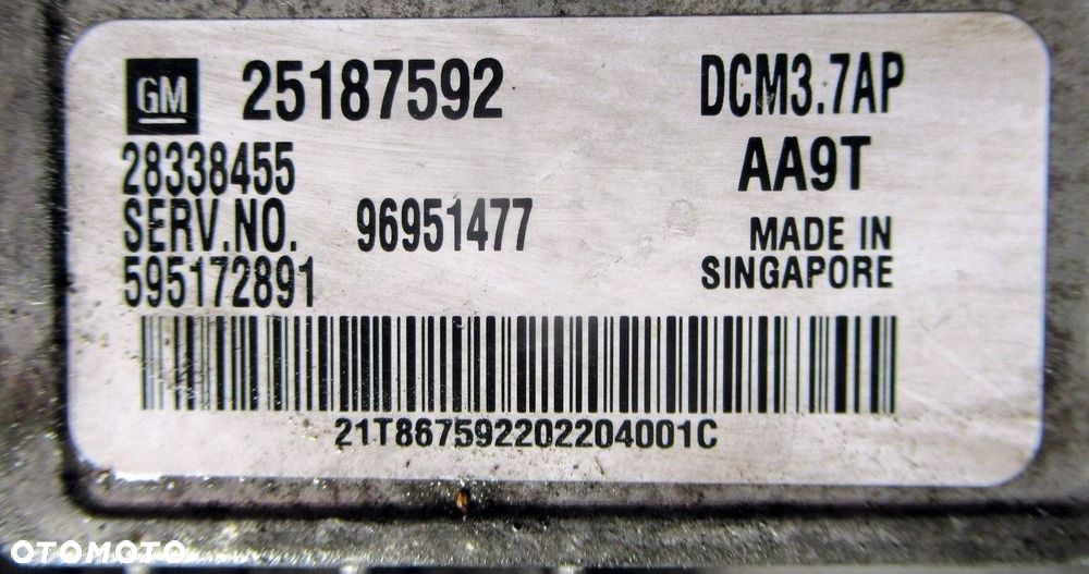 CHEVROLET CAPTIVA LIFT 2.2 KOMPUTER SILNIKA 96951477 - 3