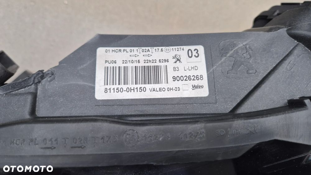 Lampa przód Lewa Peugeot 108 OE 81150-0H150 EUROPA - 6