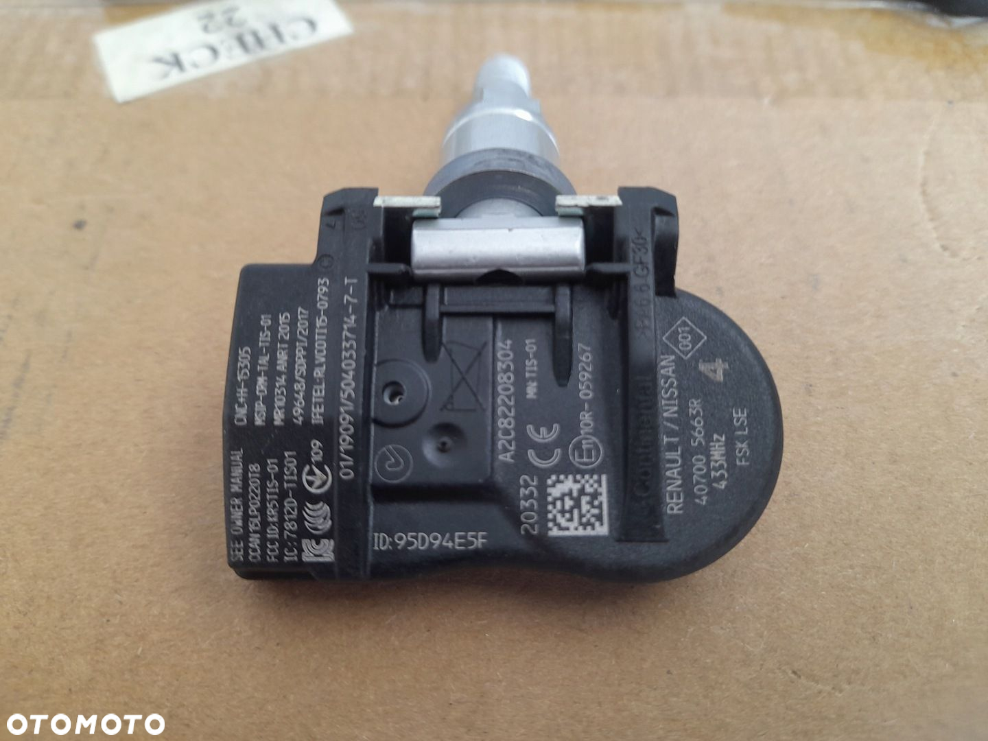 Czujniki ciśnienia TPMS RENAULT / NISSAN Continental A2C82208304 - 2