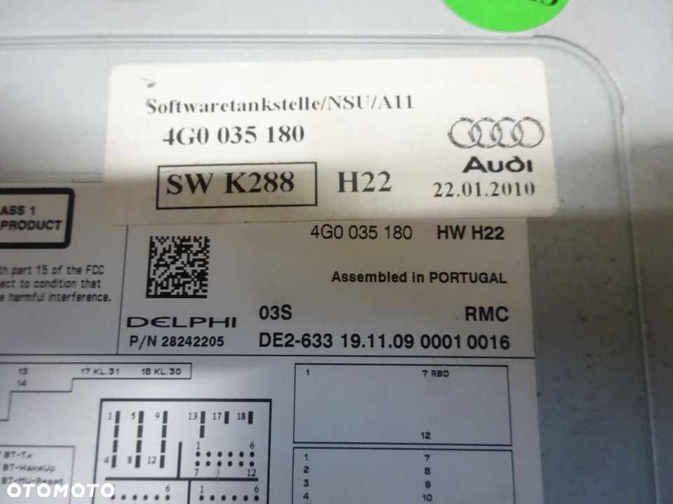 4G0035180 jednostka MMI multimedia RMC Audi A6 C7 A7 czesci - 3