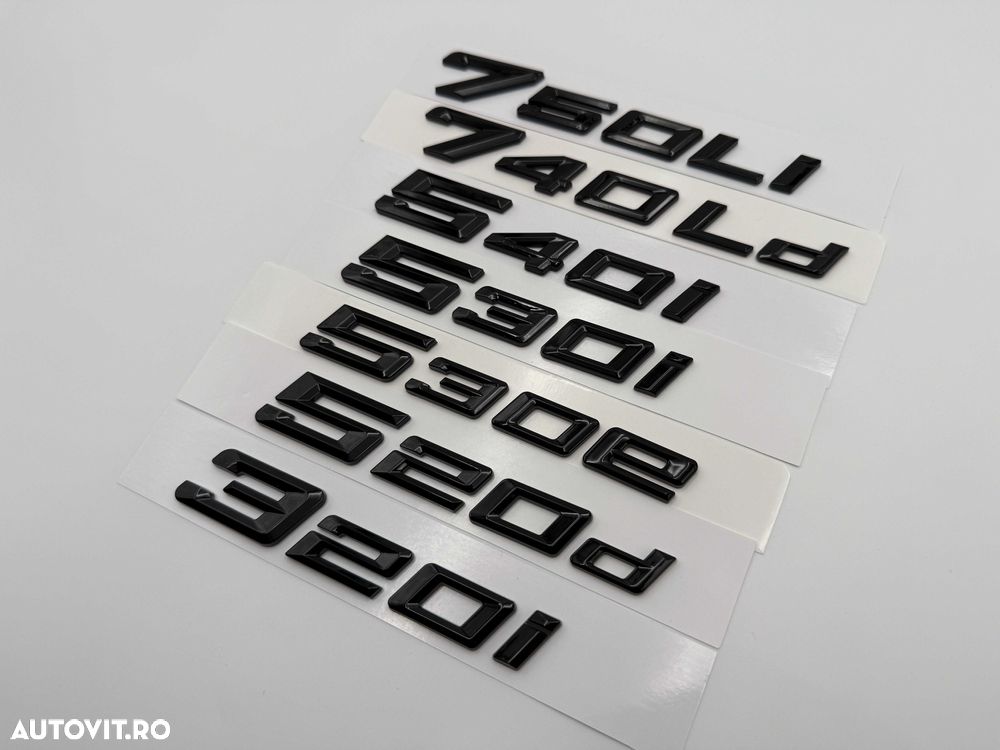 Embleme BMW Motorizare seria 3 seria 5 seria 7 nou negru - 3