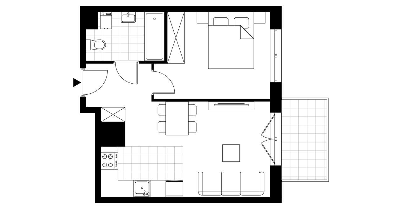 2-pokojowe mieszkanie 35m2 + balkon Bez Prowizji - Pełny obrazek: 3/12