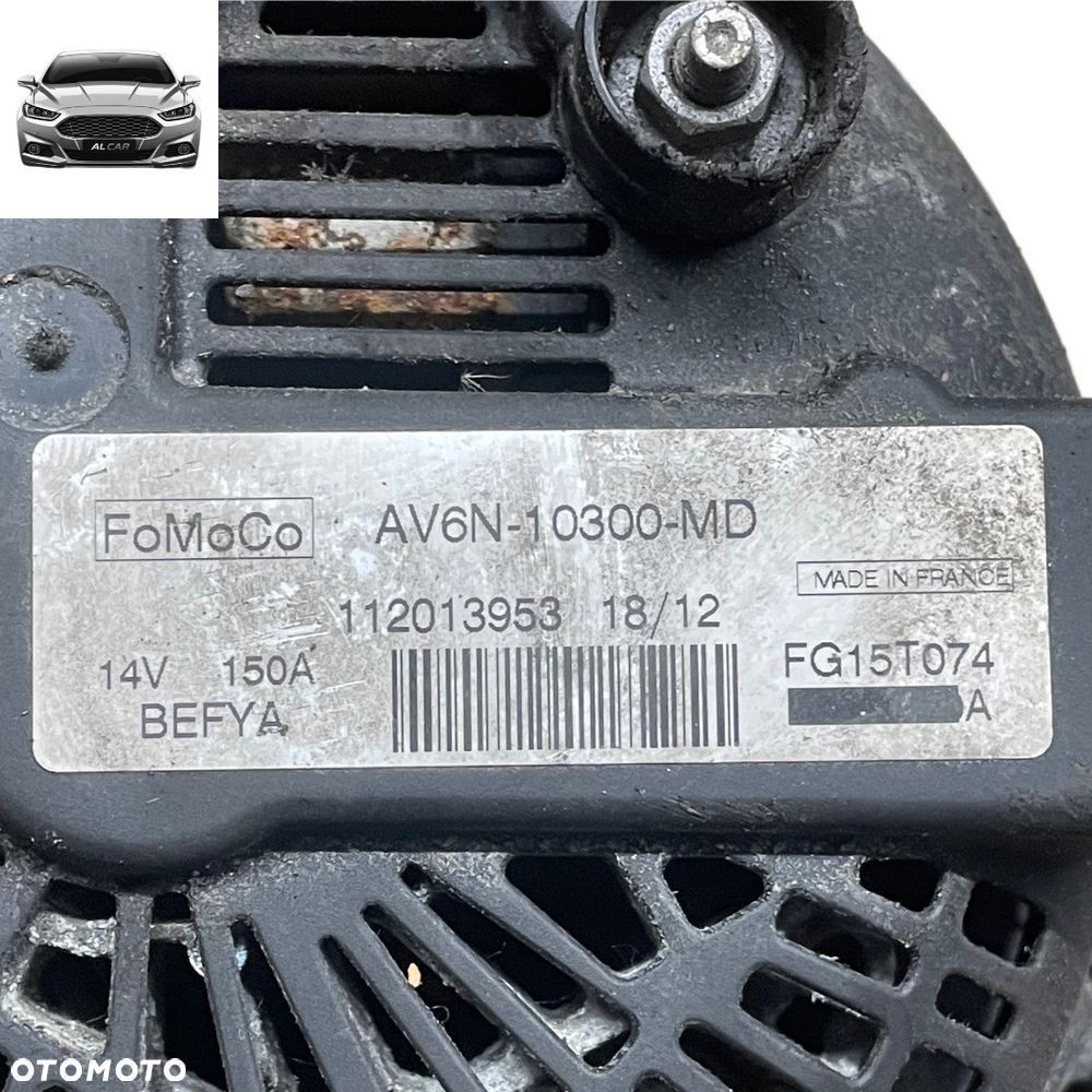 ALTERNATOR 2.0 TDCI EURO 5 FORD FOCUS MK3, C-MAX MK2 AV6N-10300-MD - 2