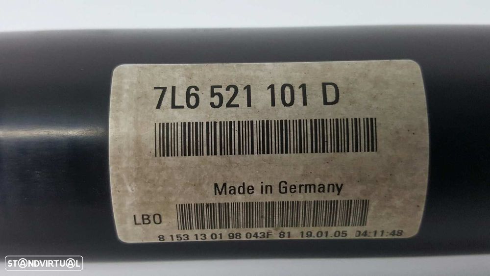 TRANSMISSÃO CENTRAL VOLKSWAGEN TOUAREG (7LA) TDI V6 - 2