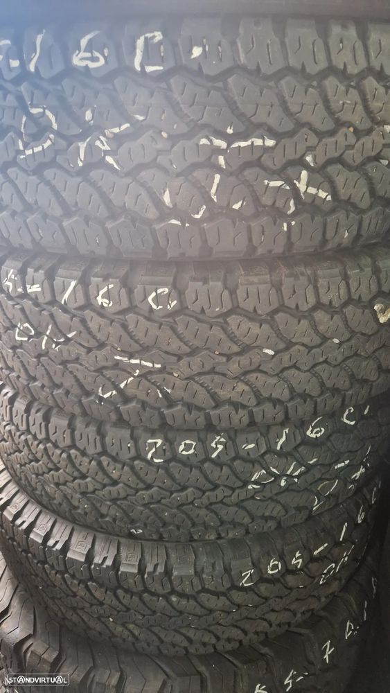 4 PNEUS 205R16C GENERAL GRABBER AT3 110/108S COM MAIS DE 90% PISO - 2