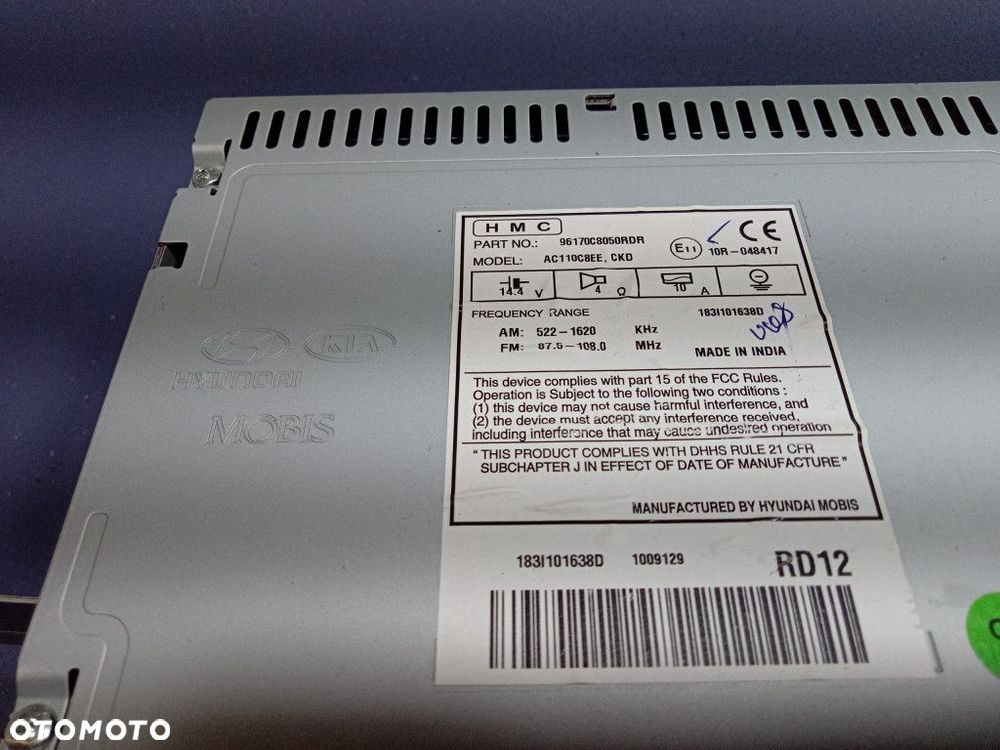 HYUNDAI I20 II 14- RADIO MP3 BLUETOOTH 96170C8050 - 6