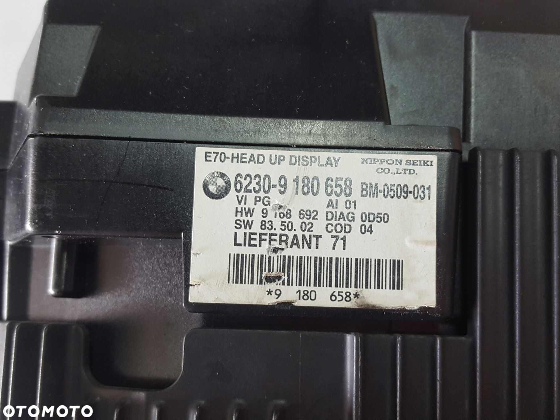 BMW X5 E70 06-09r HEAD-UP DISPLAY PROJECTOR 9180658 ANGLIK - 5