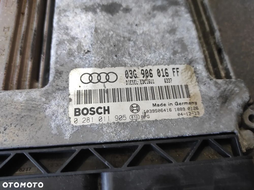 KOMPUTER STEROWNIK SILNIKA AUDI A3 8P BKD 2.0 TDI 03G906016FF DIESEL EDC16U1 0281011905 WYSYŁKA !!!! - 2