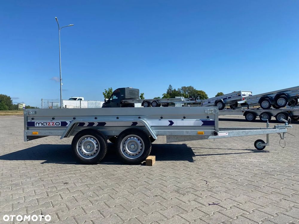 Niewiadów DOSTAWA! Przyczepa wym. 304x150x35, BD7530UT dwuosiowa UCHYLNA! Spawana rama! Wzmocniona tylna burta, sprężyny gazowe! MOCNA - 3