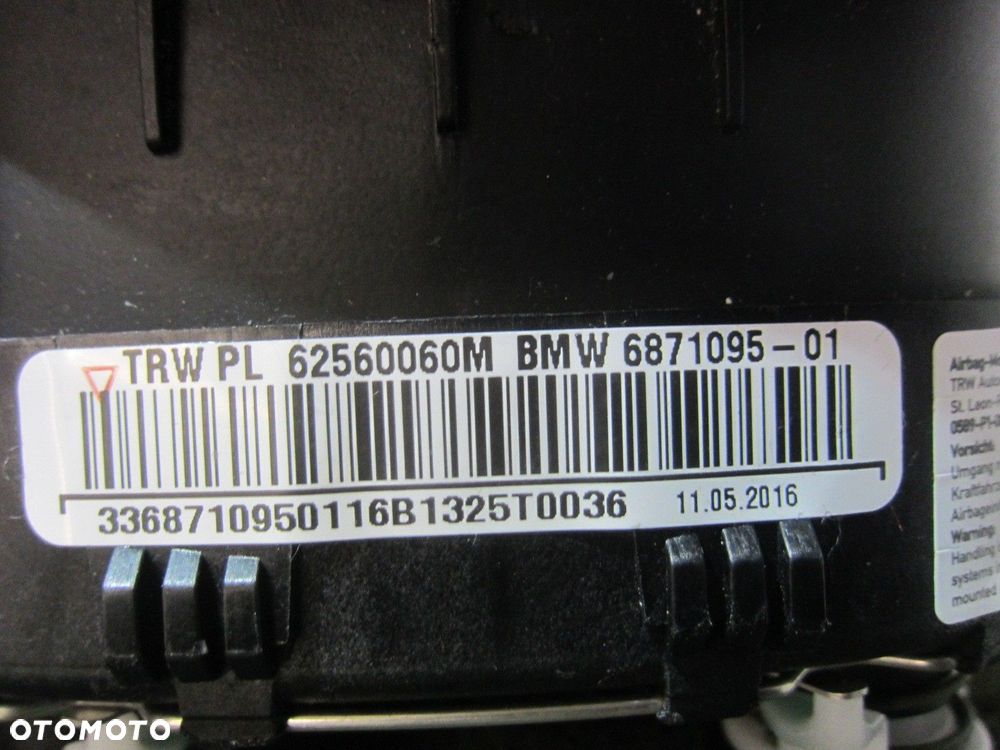 BMW F30 F34 F22 GT AIRBAG PODUSZKA KIEROWCY 6871095 USA 6857902 32306871095 - 7