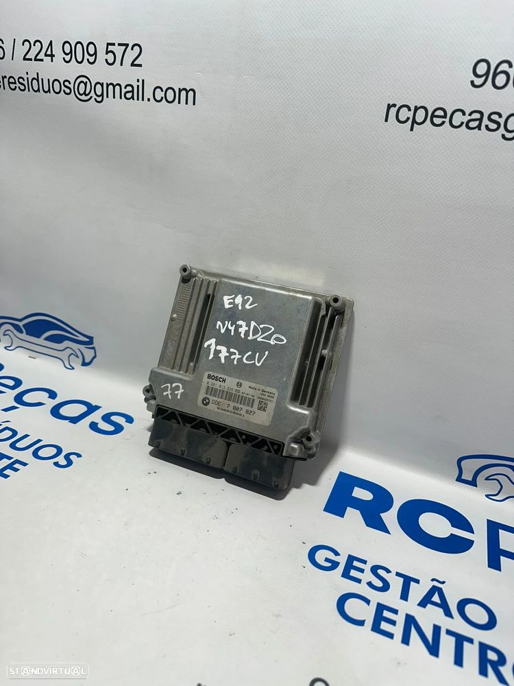 .Centralina Motor Original Bosch BMW 2.0 Diesel N47D20A N47D20C 177cv 20D 7807827 0281013536 2005 - 2013 - 3