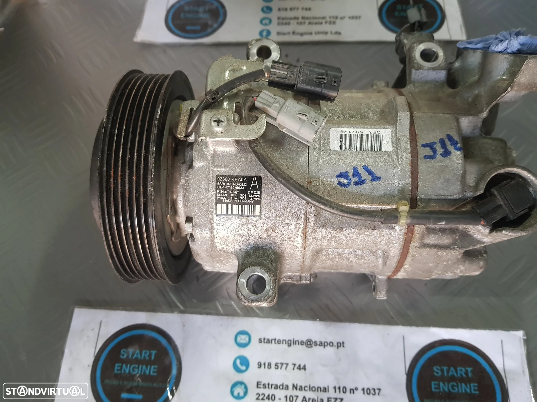 Compressor Ar condicionado AC Nissan Qashqai J11 J18 Captur 1.5 DCI - 2