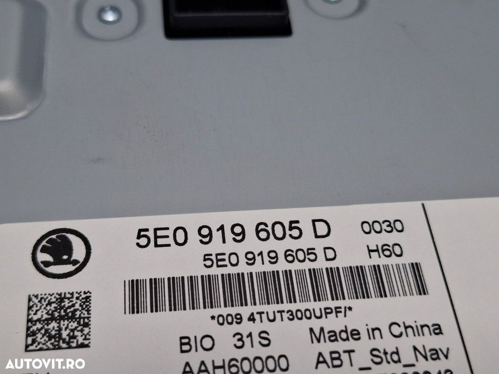 Display navigatie SKODA OCTAVIA Combi 5E5 2012 - > TDI CKFC, CRMB, CYKA 5E0919605D - 4