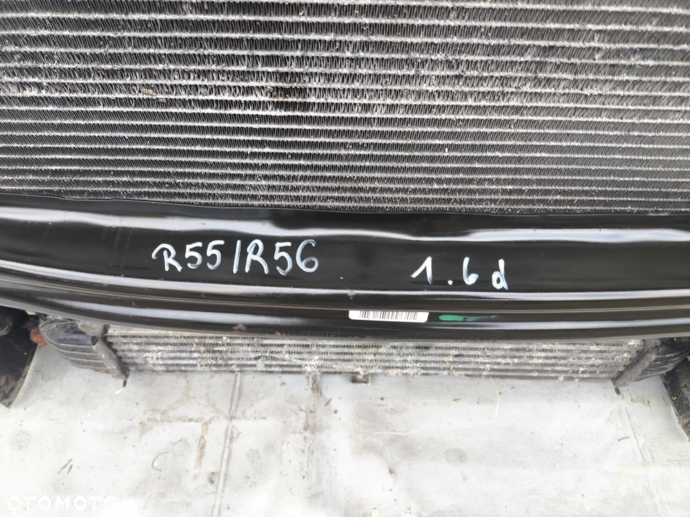 MINI COOPER R55 R56 1.6D DIESEL PAS PRZEDNI KOMPLETNY CHŁODNICE 7255121 - 7