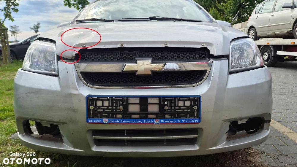 Maska Chevrolet Aveo T250 2008r sedan 92U - 2