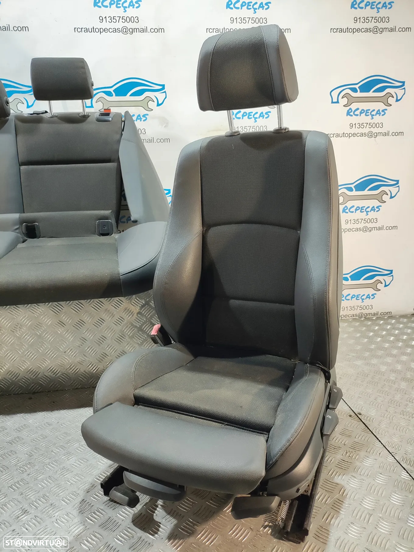 BANCO BANCOS ORIGINAIS BMW SERIE 1 E87 PACK M PELE TECIDO ELECTRICOS AIRBAG - 3