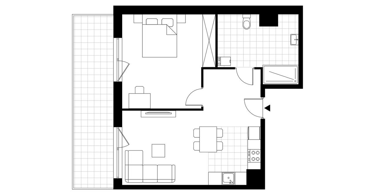 2-pokojowe mieszkanie 53m2 + balkon - Pełny obrazek: 3/23