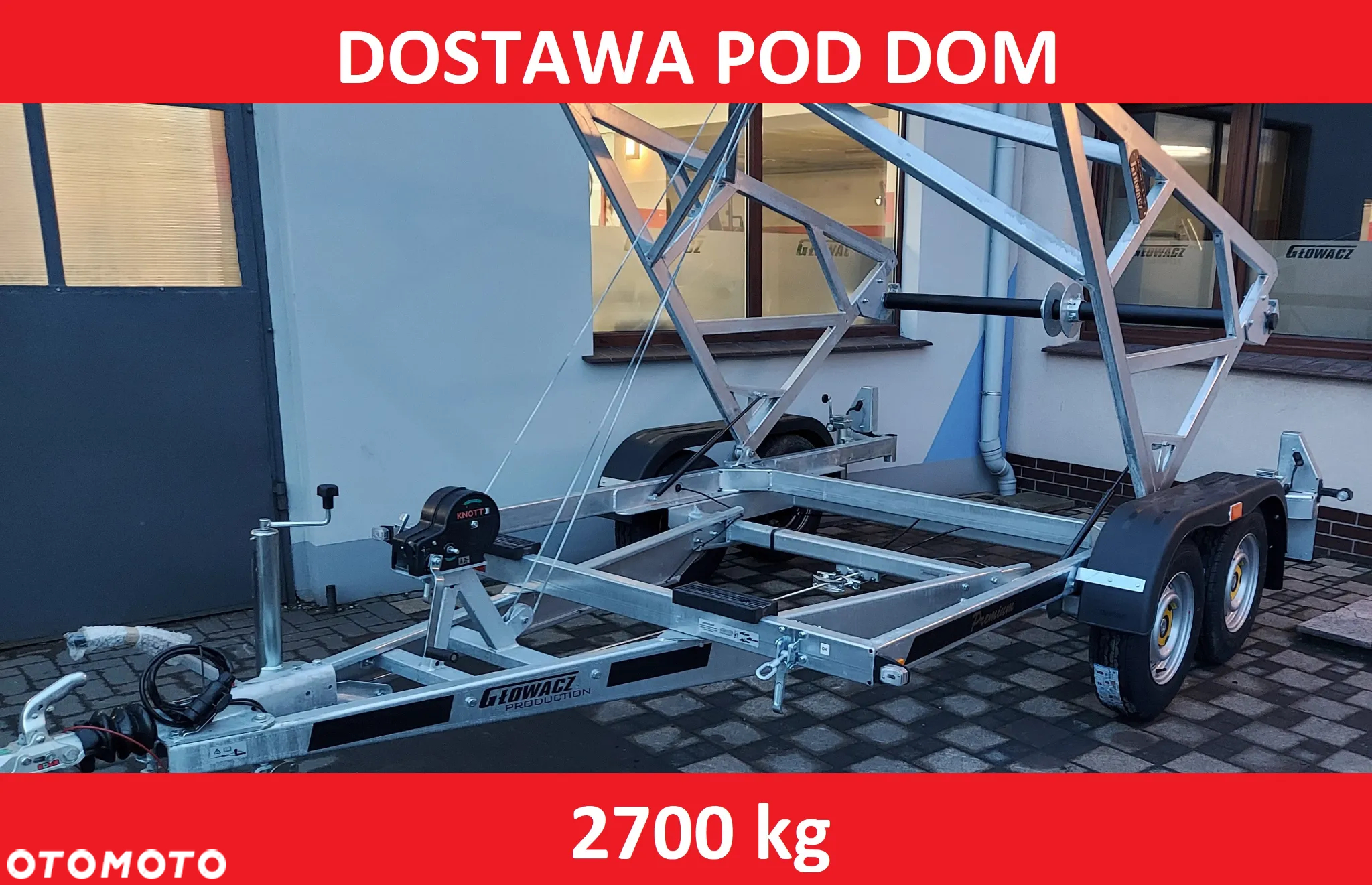 Głowacz Bardzo mocna przyczepa kablowa 270x170 dwuosiowa DMC 2700kg - 11