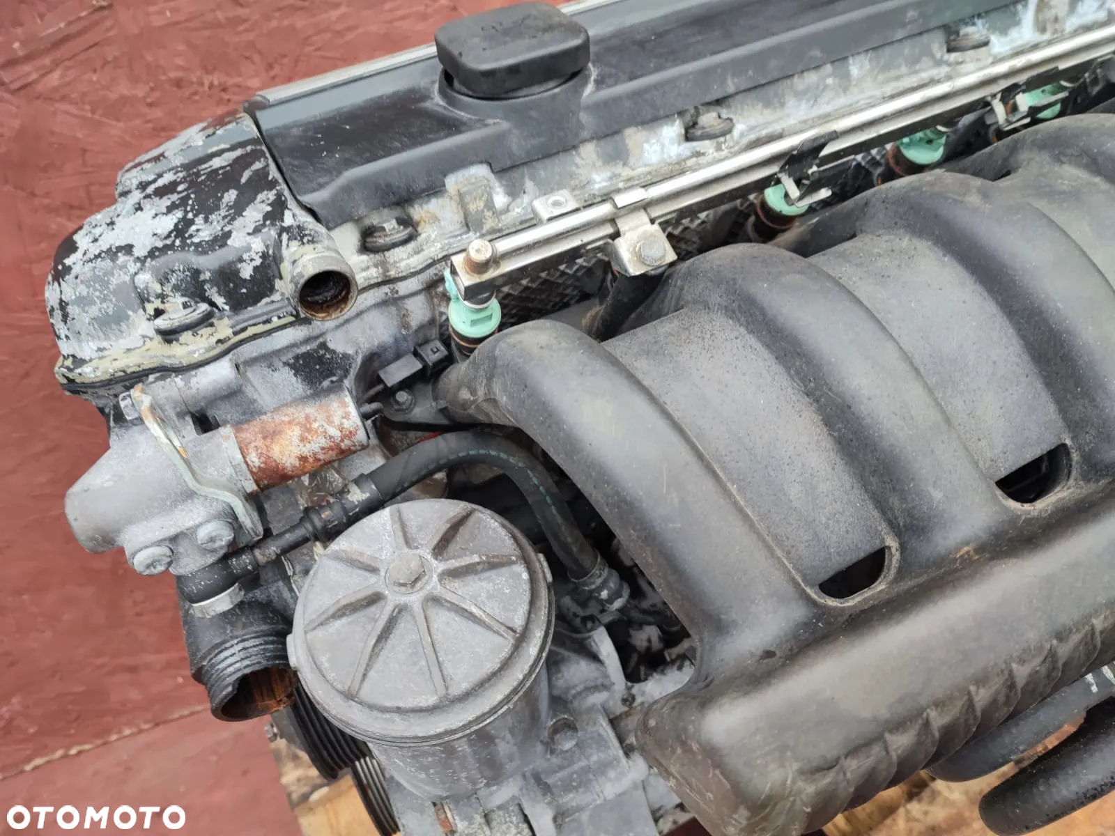 BMW E36 / E39 ORYGINALNY KOMPLETNY SŁUPEK SILNIKA M52B20 150KM + CEWKI + ROZRUSZNIK + KOLEKTOR SSĄCY + ALUMINIOWA POKRYWA RARYTAS O NR: 7 786 177 OEM. W BARDZO DOBRYM STANIE TECHNICZNYM. - 17