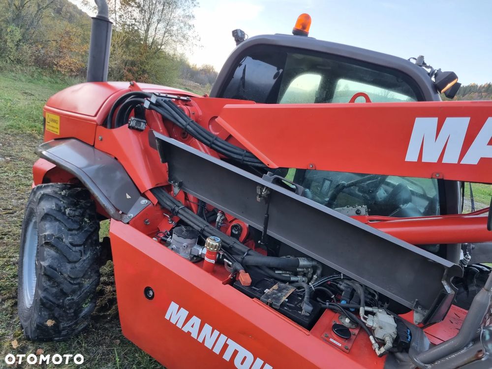 Manitou 523 MonoUltra Ładowarka teleskopowa 5m 2,3 tony Posuw wideł Hydr. łyżka Klima 2x kamera PERKINS z Komuny Norweskiej! Jak Nowa 3136 mtg Zero luzów wycieków SERWISY DEKRA - 34