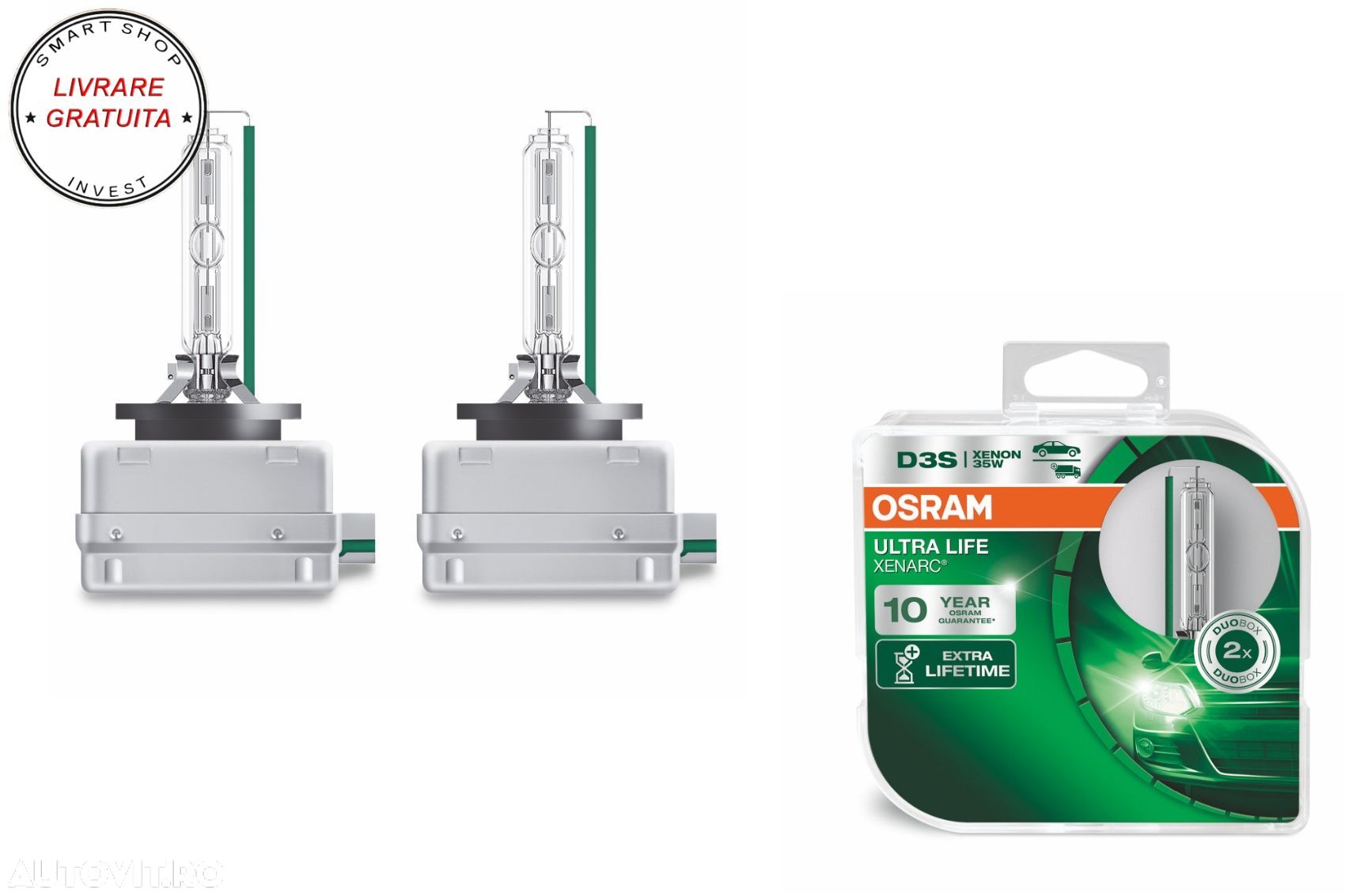 Set 2 Becuri Auto Xenon XENARC ULTRA LIFE D3S 66340ULT-HCB 35W- livrare gratuita - 1
