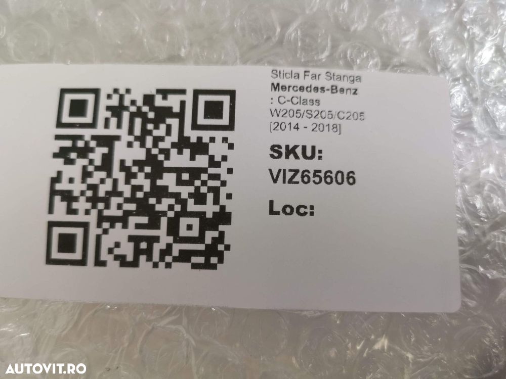 Sticla Far Stanga Mercedes-Benz  C-Class W205/S205/C205 2014 2015 2016 - 8