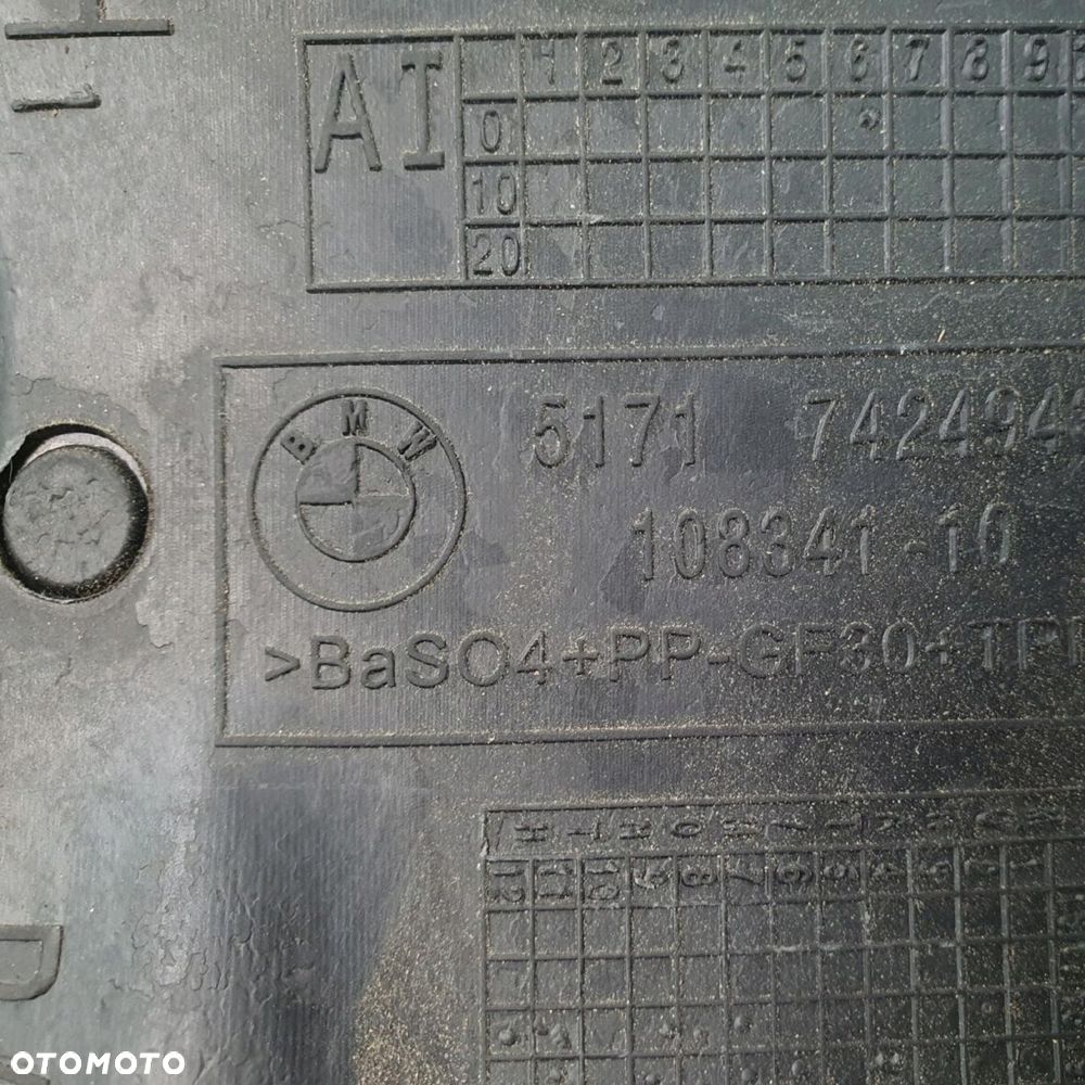 LEWA OSŁONA ŚCIANY GRODZIOWEJ Podszybia BMW X5 G05 maskownica 7424943 - 2