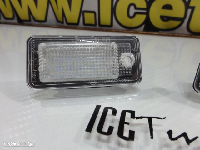 Suporte De Lampada De Matricula Com Led Branco Para Audi A3 8P, A4 B6, B7, A6 4F, A8, Q7, A5 - 3