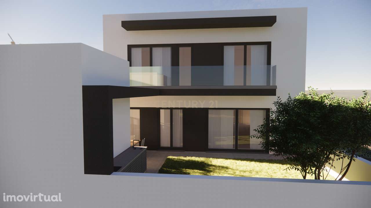 Moradia T3 Nova - Gaveto nas Villas do Olival – Arquitetura Moderna a - Grande imagem: 2/11