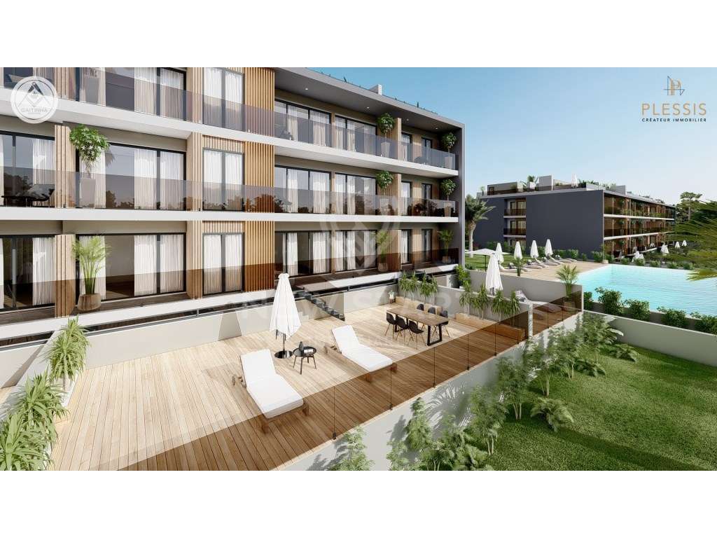 Luxuoso Apartamento T2 com terraço privativo, piscina comum e estac... - Grande imagem: 2/22