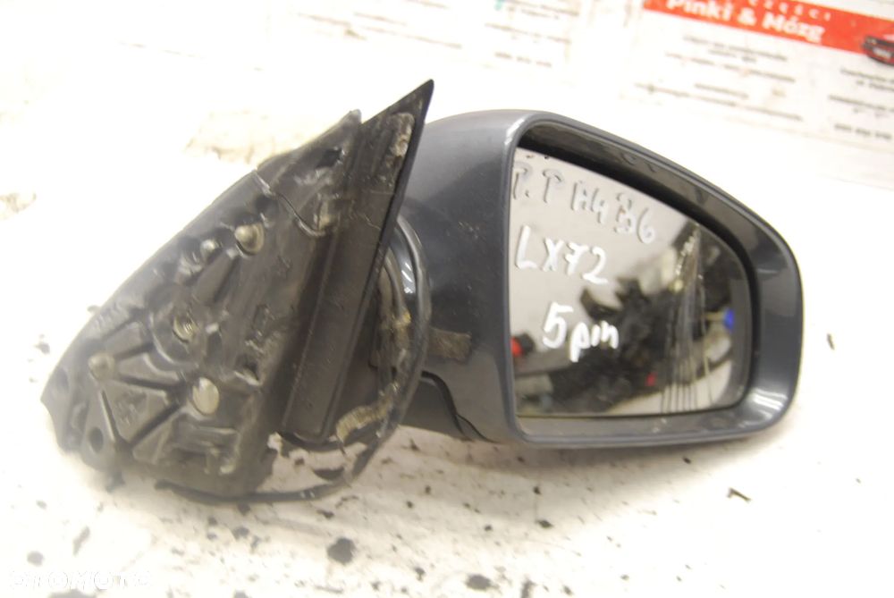 LUSTERKO PRAWY PRZÓD PRZEDNIE PRAWE LX7Z/ LZ5L/ LY9B/ LY5K AUDI A4 B6 5 PIN - 4