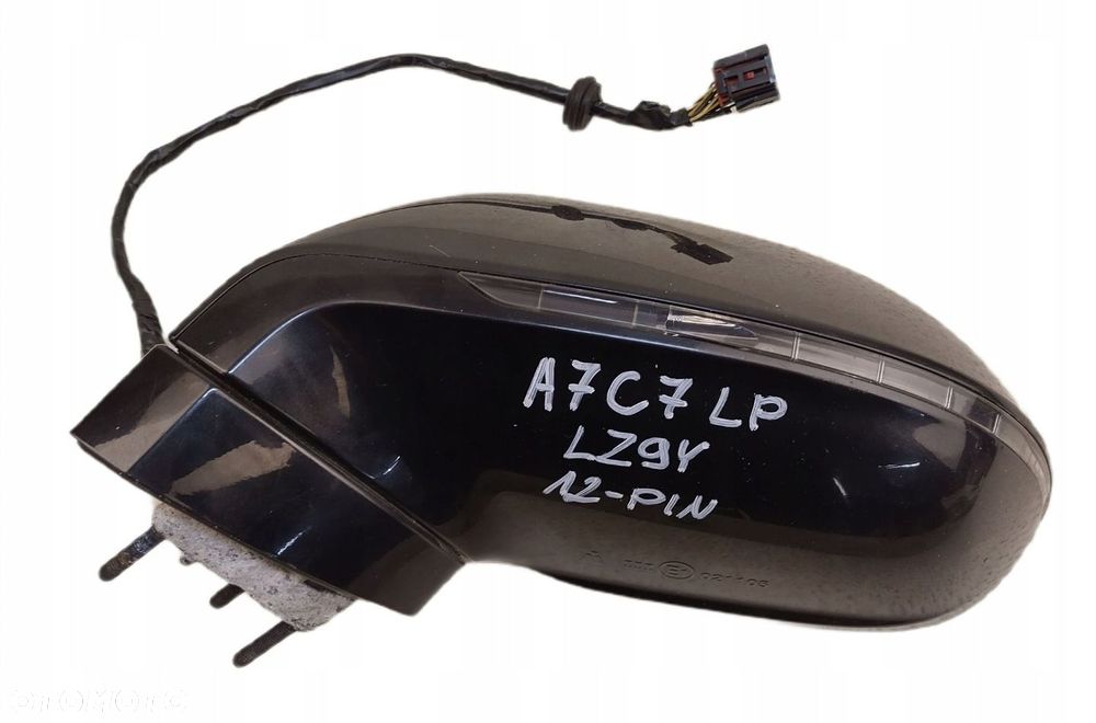 AUDI A7 C7 4G 10-18 LEWE LUSTERKO ZEWNĘTRZNE KIERUNKOWSKAZ 12 PIN LZ9Y UK - 1