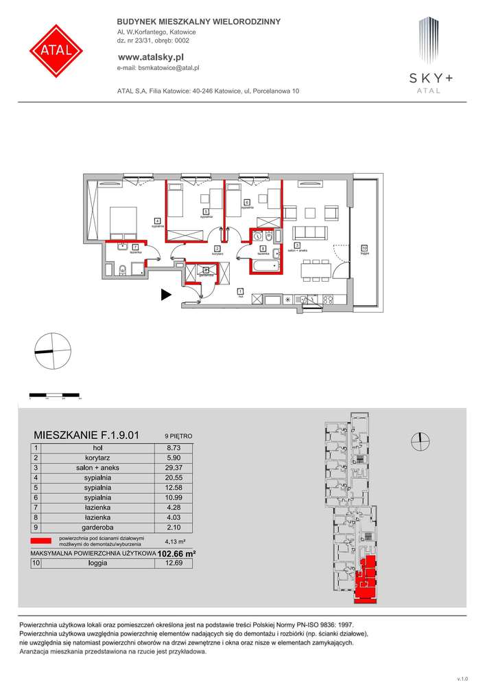 4-pokojowe mieszkanie 102m2 + loggia - Pełny obrazek: 2/24
