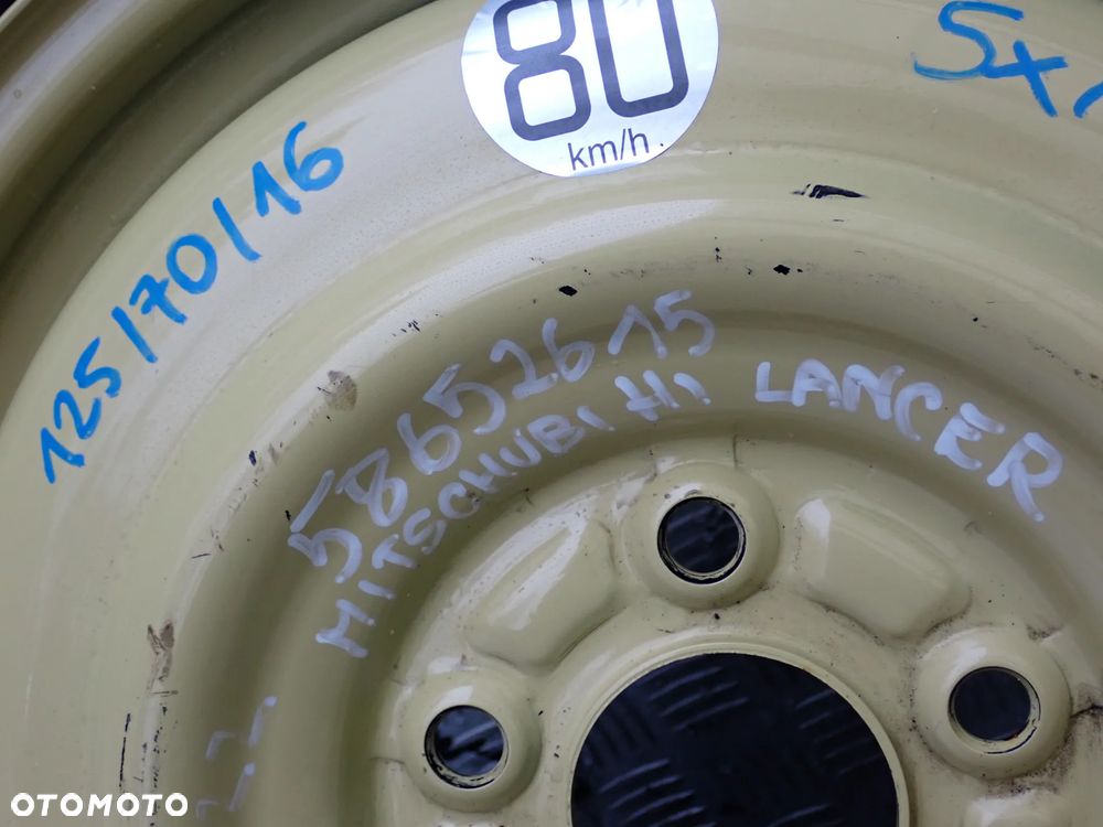 KOŁO ZAPASOWE DOJAZDOWE MITSUBISHI LANCER  125/70/16  5X114,3  PIASTA 67 - 5