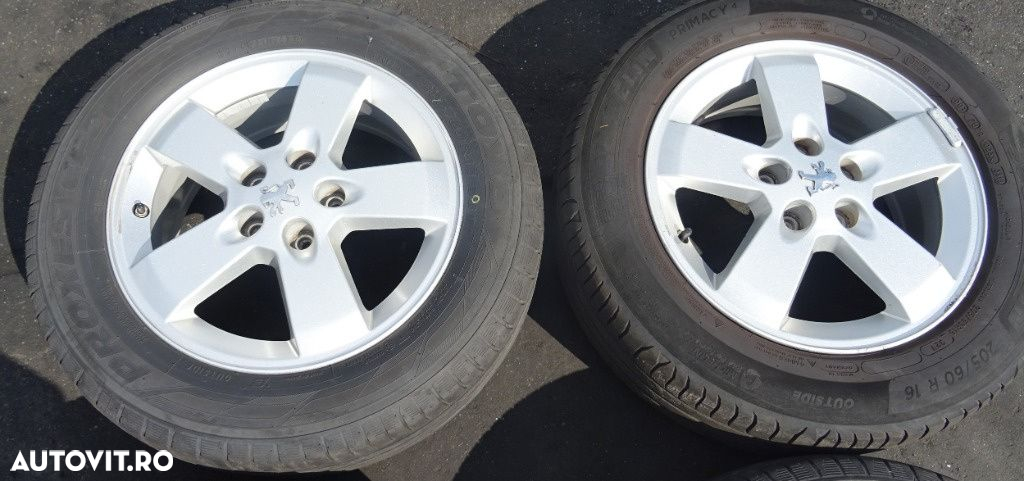 Jante aliaj R16 Peugeot 407 205/60 R16 cu cauciuc - 2