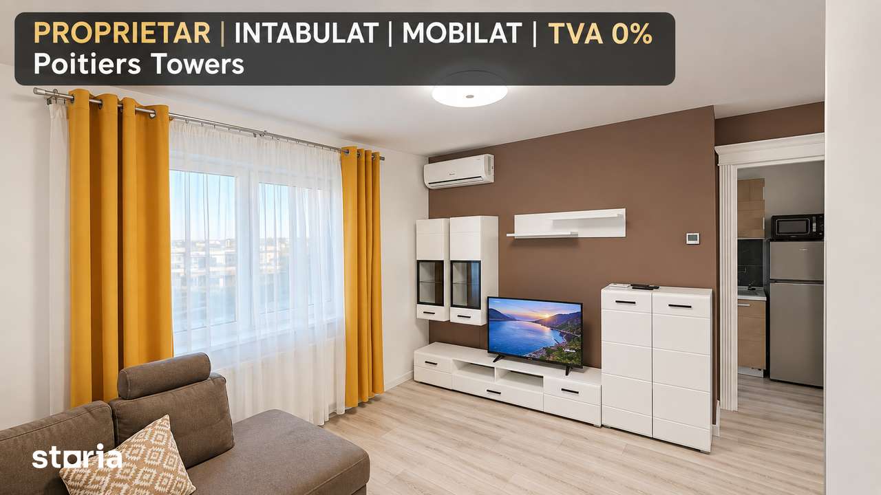 PROPRIETAR – Studio intabulat, mobilat, SMART | Poitiers Towers|TVA 0% — fotografia 1