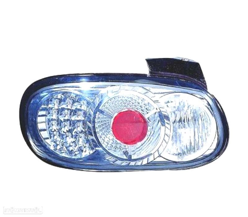 FAROLINS TRASEIROS LED MAZDA MX 5 89-98 CROMADO - 2