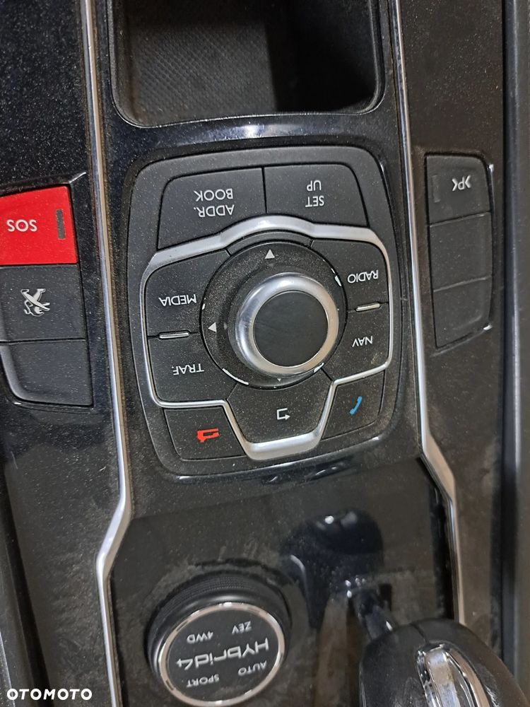 Peugeot 508 I podłokietnik tunel środkowy automat nawigacja piano black - 3